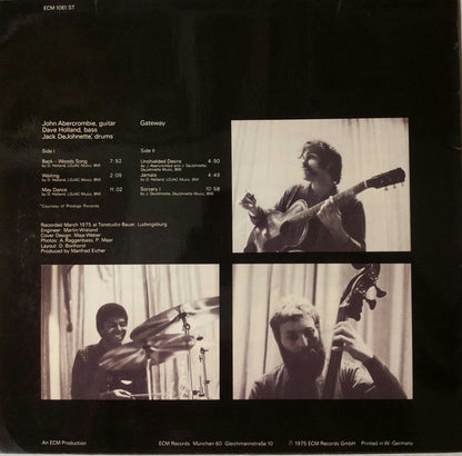 John Abercrombie, Dave Holland, Jack DeJohnette : Gateway (LP, Album)