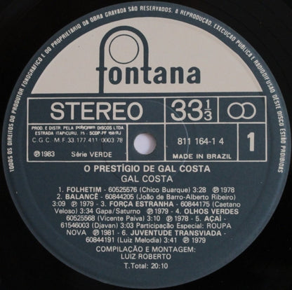 Gal Costa : O Prestígio De Gal Costa (LP, Comp)
