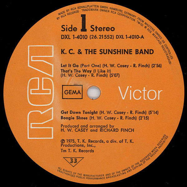 KC & The Sunshine Band : KC And The Sunshine Band (LP, Album)
