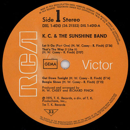 KC & The Sunshine Band : KC And The Sunshine Band (LP, Album)