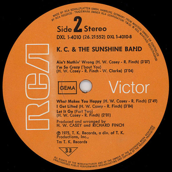 KC & The Sunshine Band : KC And The Sunshine Band (LP, Album)
