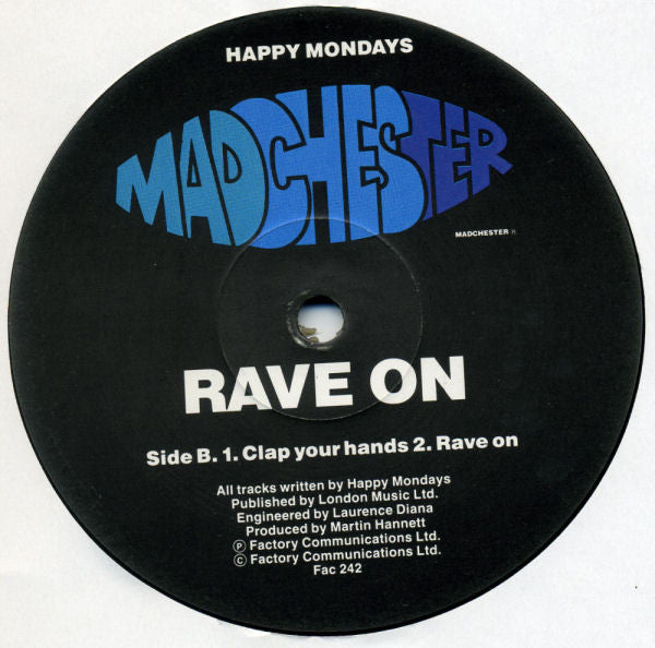 Happy Mondays : Madchester Rave On (12", EP, Emb)