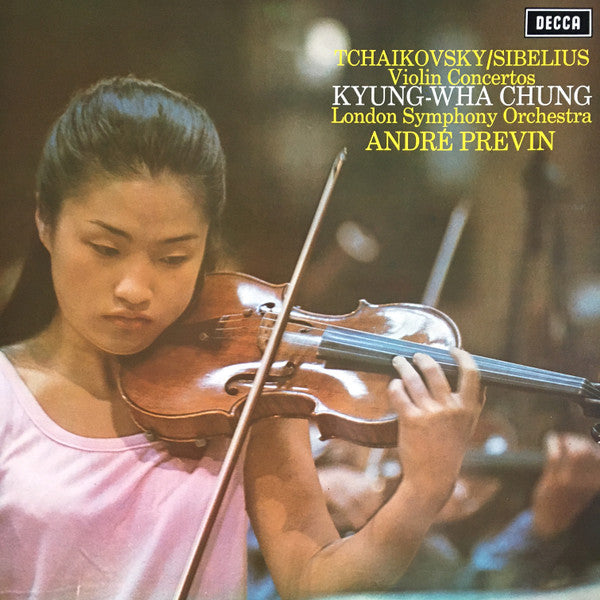 Pyotr Ilyich Tchaikovsky / Jean Sibelius, Kyung-Wha Chung, London Symphony Orchestra, André Previn : Violin Concertos (LP, Album)