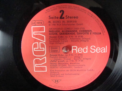 Arcangelo Corelli, Frans Brüggen, Gustav Leonhardt, Anner Bylsma : Sonaten Op.5 Nr.7-12 ''La Folia'' (LP, Gat)