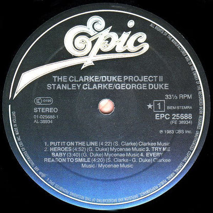 Stanley Clarke/George Duke : The Clarke / Duke Project II (LP, Album)