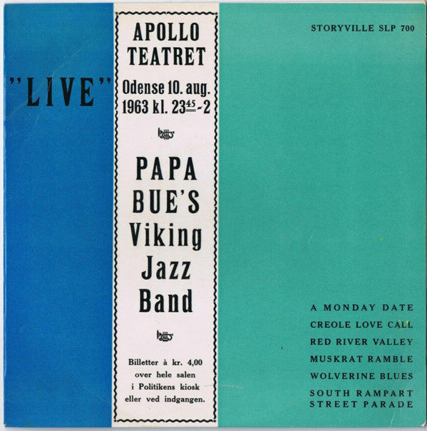 Papa Bue's Viking Jazz Band : Live (A Papa Bue Concert) (10")