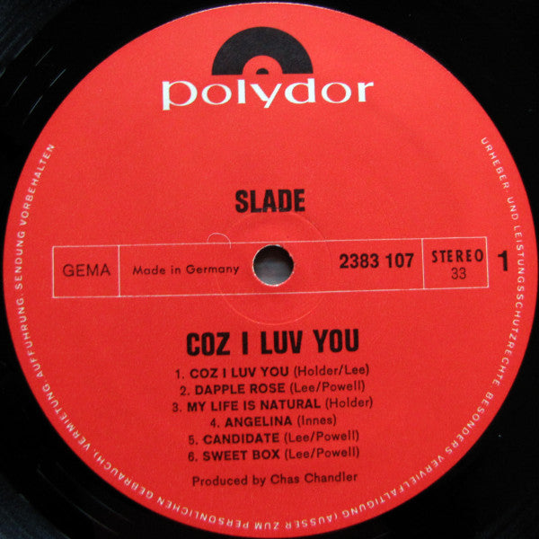 Slade : Coz I Luv You (LP, Comp)