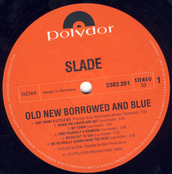 Slade : Old New Borrowed And Blue (LP, Album, Gat)