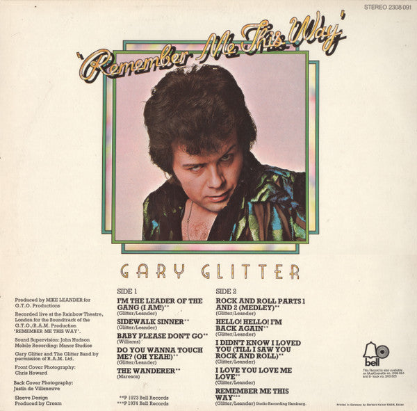 Gary Glitter : Remember Me This Way (LP, Album)