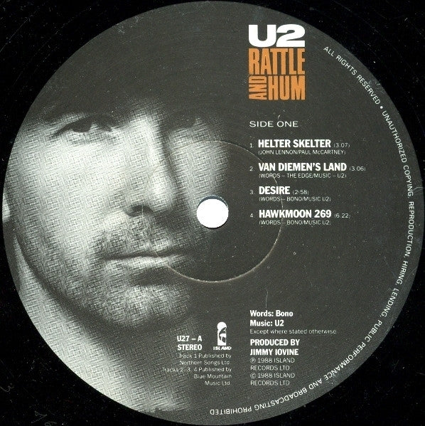 U2 : Rattle And Hum (2xLP, Album)