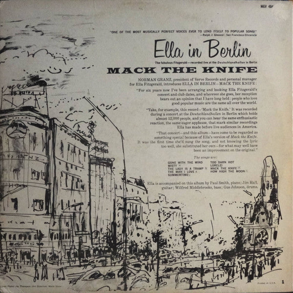 Ella Fitzgerald : Mack The Knife - Ella In Berlin (LP, Album, Mono, RE, MGM)
