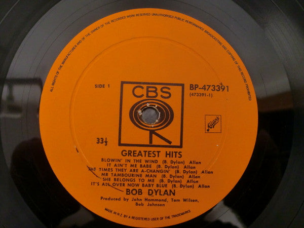 Bob Dylan : Bob Dylan's Greatest Hits (LP, Comp, Mono)
