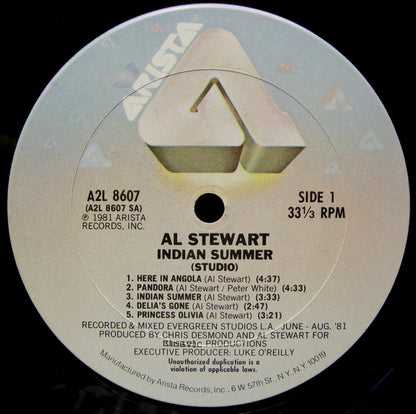 Al Stewart : Live Indian Summer (2xLP, Album, Pit)