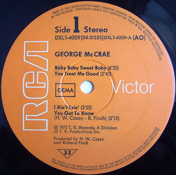 George McCrae : George McCrae (LP, Album)