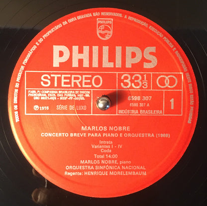 Marlos Nobre : Concerto Breve / Divertimento Para Piano E Orquesta (LP, Album)