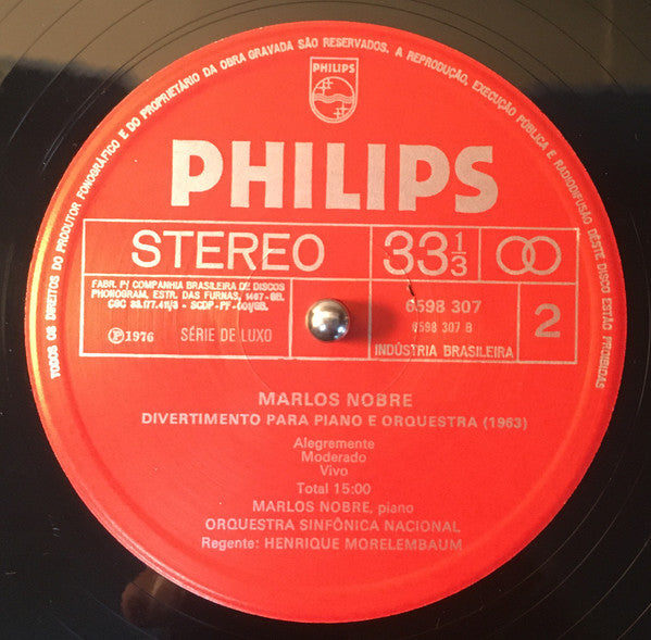 Marlos Nobre : Concerto Breve / Divertimento Para Piano E Orquesta (LP, Album)