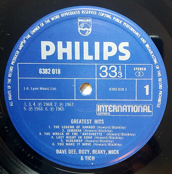 Dave Dee, Dozy, Beaky, Mick & Tich : Greatest Hits (LP, Comp, Blu)