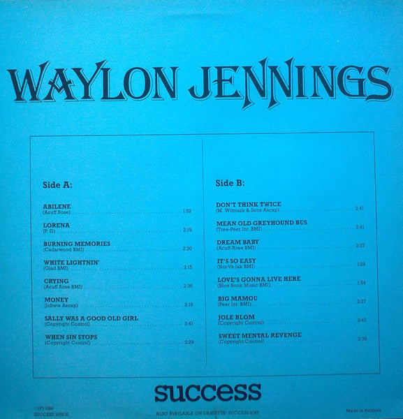 Waylon Jennings : Abilene 16 Greatest Hits (LP, Album, Comp)