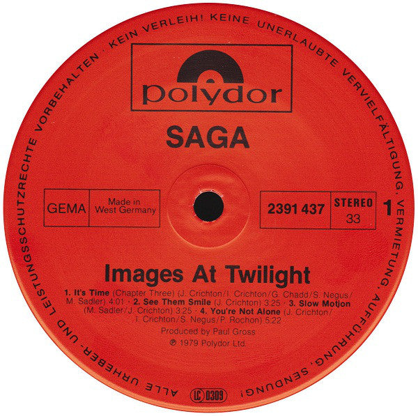 Saga (3) : Images At Twilight (LP, Album)