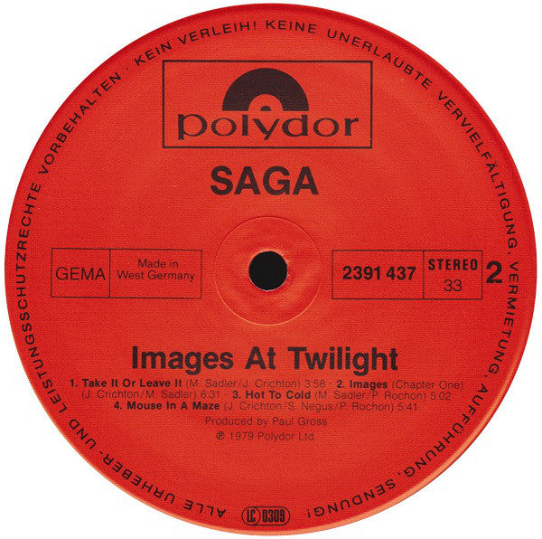 Saga (3) : Images At Twilight (LP, Album)