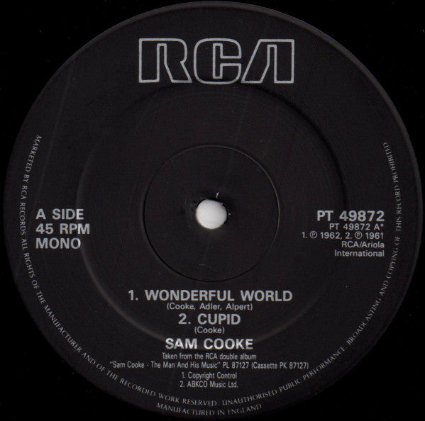 Sam Cooke : Wonderful World (12", EP, Mono)