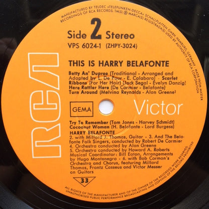 Harry Belafonte : This Is Harry Belafonte (2xLP, Comp)