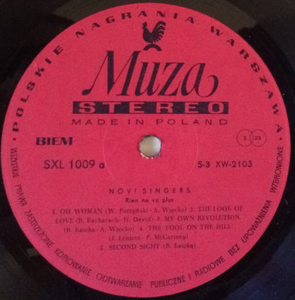 Novi Singers : Rien Ne Va Plus (LP, Album, Red)