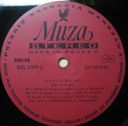 Novi Singers : Rien Ne Va Plus (LP, Album, Red)