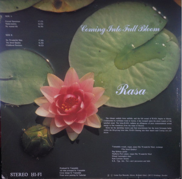 Rasa (4) : Coming Into Full Bloom (LP, Album, RE)