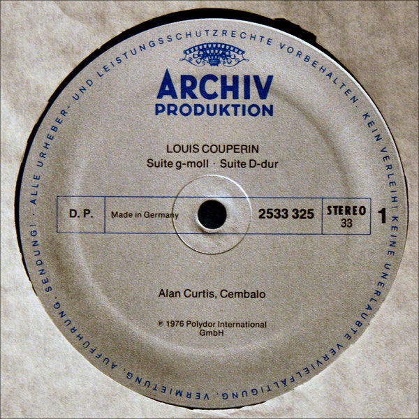 Louis Couperin - Alan Curtis (2) : Pièces De Clavecin (LP, Album, RP, Gat)