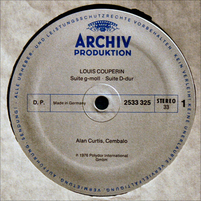 Louis Couperin - Alan Curtis (2) : Pièces De Clavecin (LP, Album, RP, Gat)