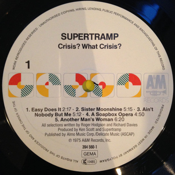 Supertramp : Crisis? What Crisis? (LP, Album, RE)