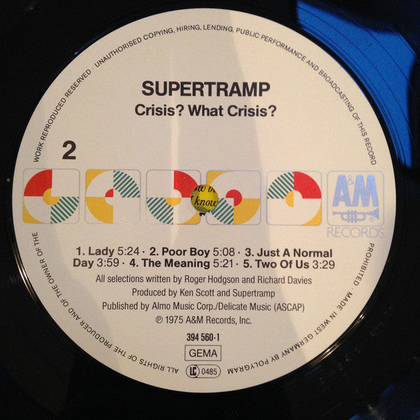 Supertramp : Crisis? What Crisis? (LP, Album, RE)