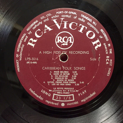 Olive Walke's La Petite Musicale : Caribbean Folk Songs (LP)