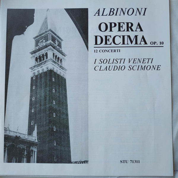 Tomaso Albinoni, Claudio Scimone, I Solisti Veneti : Opera Decima Op. 10 (2xLP, Album + Box)