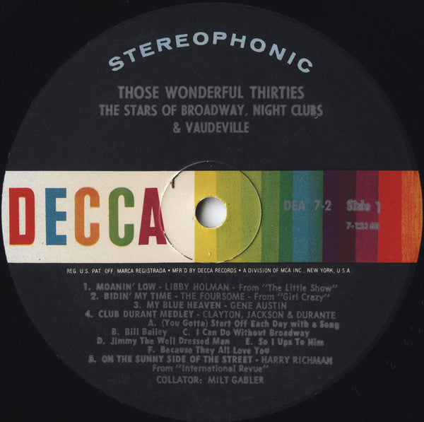 Various : Those Wonderful Thirties (2xLP, Comp)