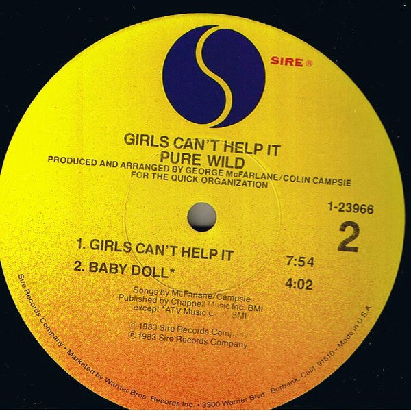 Girls Can't Help It : Pure Wild (LP, MiniAlbum)