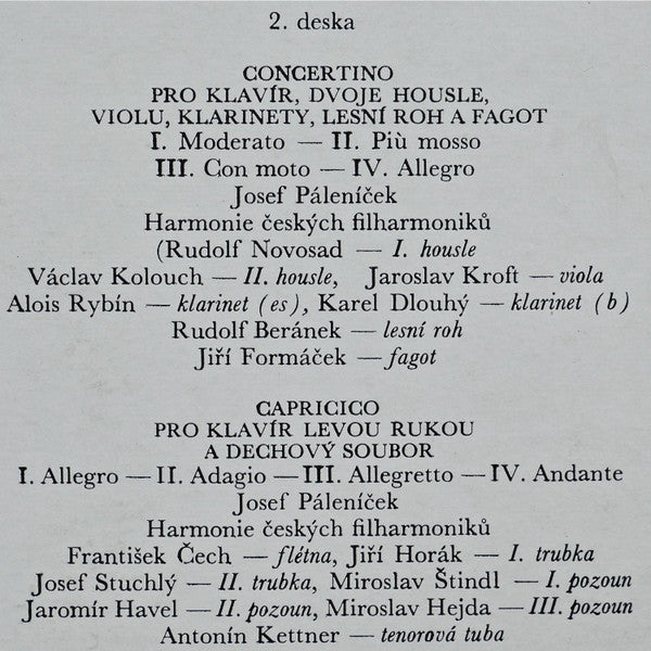 Leoš Janáček, Josef Páleníček : Leoš Janáček (2xLP, Album, RE)