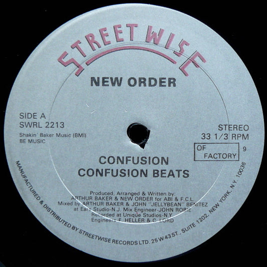 New Order : Confusion (12", No )