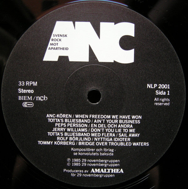 Svensk Rock Mot Apartheid : ANC Galan (2xLP, Album)