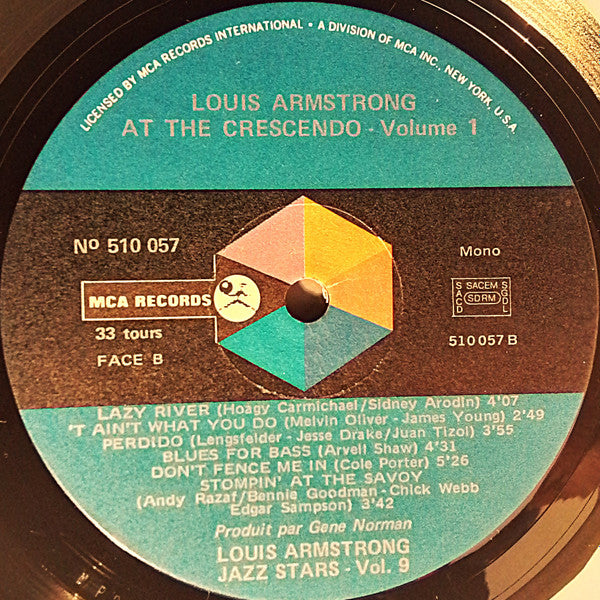 Louis Armstrong : At The Crescendo Vol. 1 (LP, Album, Mono, RE, RP)