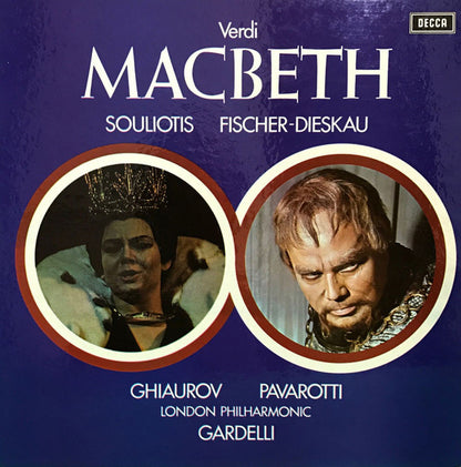 Giuseppe Verdi, Elena Souliotis, Dietrich Fischer-Dieskau, Nicolai Ghiaurov, Luciano Pavarotti, London Philharmonic Orchestra, Lamberto Gardelli : Macbeth (3xLP, Album + Box)