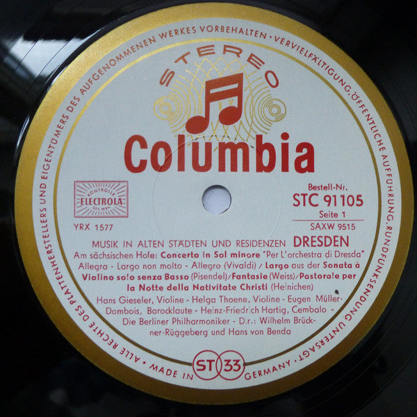 Antonio Vivaldi, Johann Georg Pisendel, Sylvius Leopold Weiss Sylvius Leopold Weiß Johann David Heinichen, Johann Adolf Hasse : Dresden / Am Sächsischen Hofe (LP)