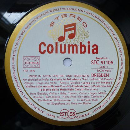 Antonio Vivaldi, Johann Georg Pisendel, Sylvius Leopold Weiss Sylvius Leopold Weiß Johann David Heinichen, Johann Adolf Hasse : Dresden / Am Sächsischen Hofe (LP)