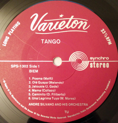 Andre Silvano And His Orchestra : Tango (LP)