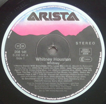 Whitney Houston : Whitney (LP, Album)