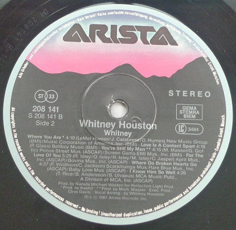 Whitney Houston : Whitney (LP, Album)