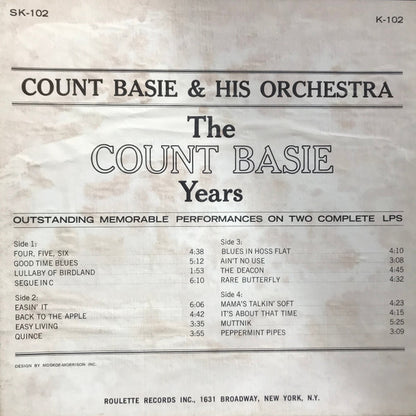 Count Basie : The Count Basie Years (2xLP, Comp, Mono)