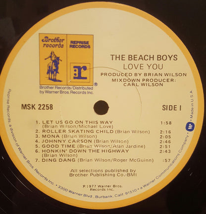 The Beach Boys : Love You (LP, Album, Los)