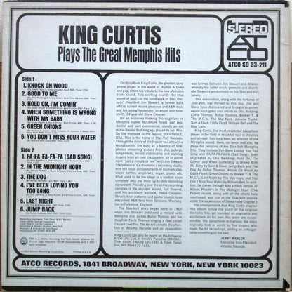 King Curtis : Plays The Great Memphis Hits (LP, Album)